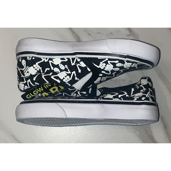 Tommy Bahama Toddler 6 Skeleton Bones Glow-in-the-Dark Halloween Shoes ‎ Canvas - Picture 8 of 11
